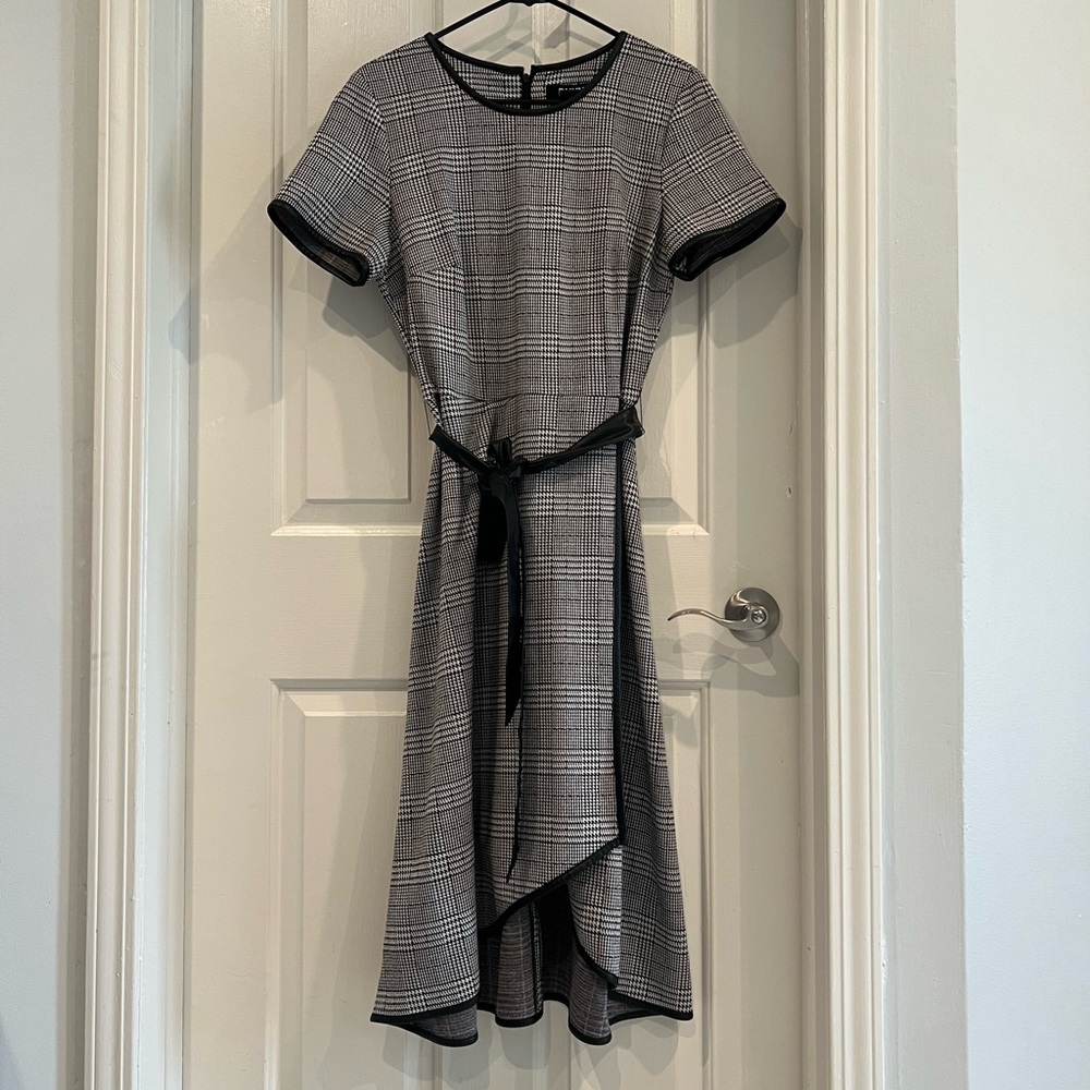 DKNY plaid fit & flare dress